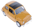 schaalmodel Fiat 500 classic pull-back bruin