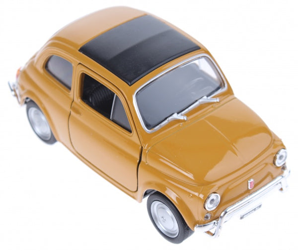 schaalmodel Fiat 500 classic pull-back bruin