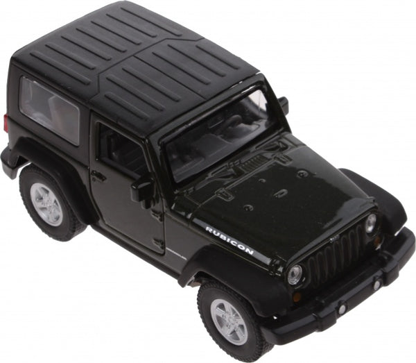 schaalmodel Jeep Wrangler Rubicon 1:34 11 cm zwart