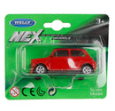 schaalmodel Mini Cooper 6,5 cm alu 1:60 rood