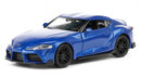 schaalmodel Toyota Supra 11 cm staal blauw