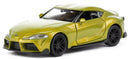 schaalmodel Toyota Supra 11 cm 1:34 staal geel
