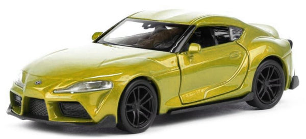 schaalmodel Toyota Supra 11 cm 1:34 staal geel