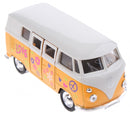 schaalmodel Volkswagen bus met print geel