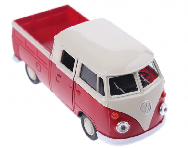 schaalmodel Volkswagen pick up bus rood