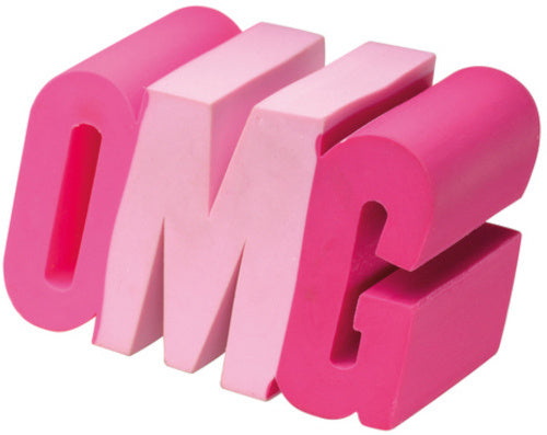 gum OMG meisjes 3 x 5 x 2,5 cm rubber roze