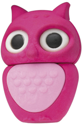 gum Uil meisjes 1,8 x 2,5 x 4 cm rubber roze/lichtroze