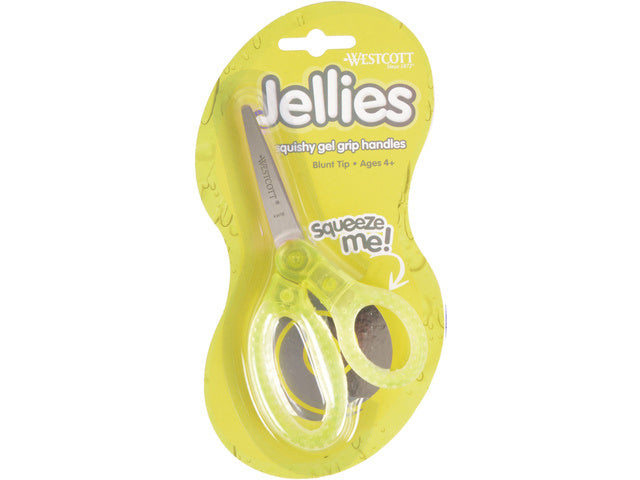 kinderschaar Jelly junior 13 cm staal/gel geel