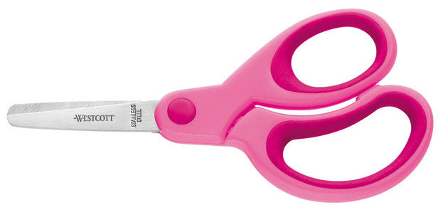 kinderschaar junior 13 cm staal roze