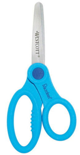 kinderschaar microban junior 13 cm staal blauw