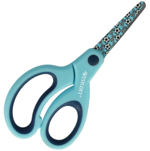 kinderschaar softgrip junior 13 cm staal blauw