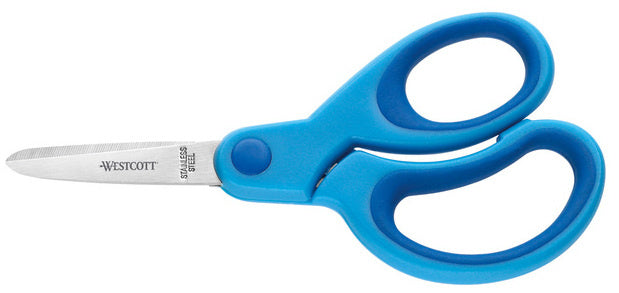 kinderschaar spits junior 13 cm staal blauw/zilver