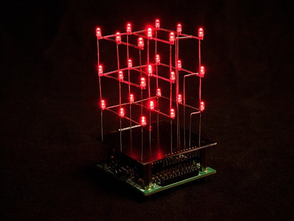 3D Led-kubus 63 x 63 x 113 mm 27 led's rood