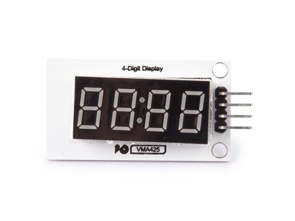 display 4-digit met driver 3.3/5V DIO CLK wit/zwart
