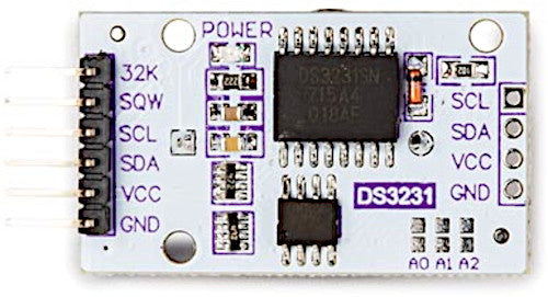 klokmodule RTC DS3231 3,3 - 5,5V 43,2 mm wit 3-delig