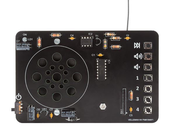 digitaal gestuurde FM-radio 130 x 85 x 45 mm zwart