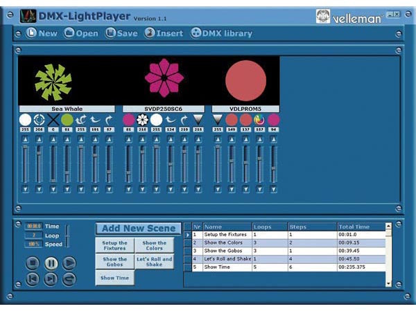 controller-DMX USB 106 x 101 mm 512 kanalen donkerblauw