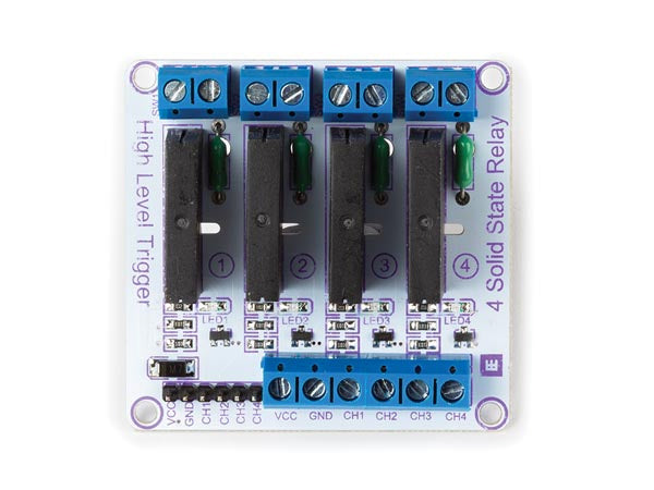 SSR-module optocoupler 5V DC 4 kanalen 55 x 57 mm