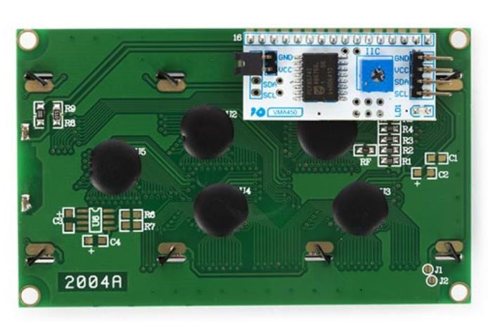 LCD-module I²c 4 x 20 karakters 98 x 60 cm groen/blauw