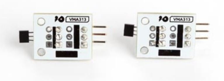 magnetische hall-sensor 25 x 15 mm staal grijs 2 stuks