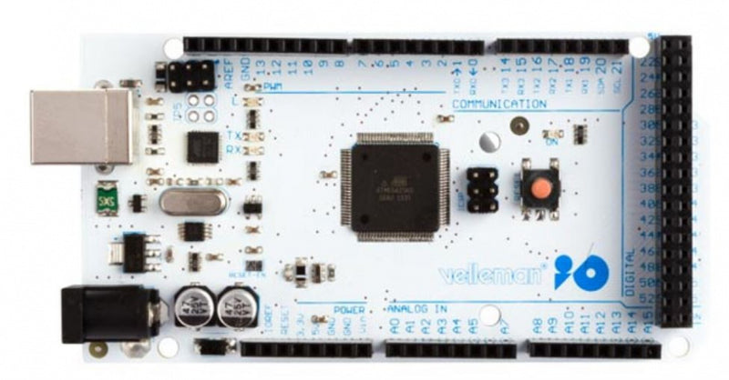 mega ontwikkelbord ATmega2560 staal 112 x 55 mm wit
