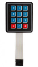 membraantoetsenbord 7 x 7,7 cm zwart/blauw