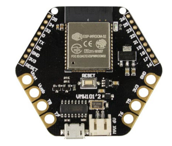 ontwikkelbord ESP32 wearable 56 x 50 x 7,5 mm zwart