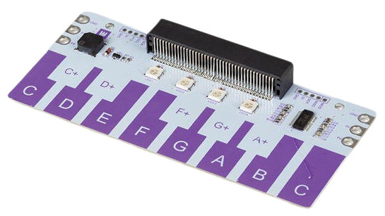 piano-shield Microbit 124 x 55 x 10 mm staal zilver