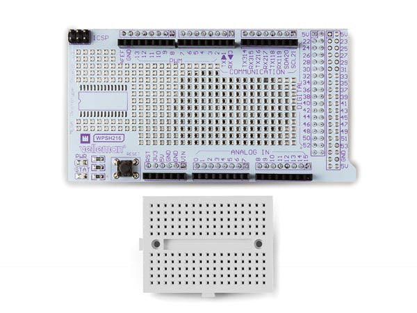 prototypingboard 106 x 56 x 19 mm staal zilver