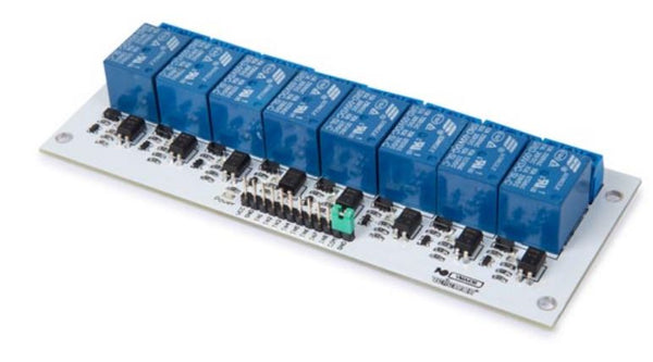 relaismodule 8-kanaals 57 x 138 mm staal blauw