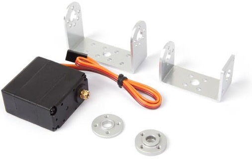servomotor dubbele as 270° 40 x 40,5 mm zwart/zilver