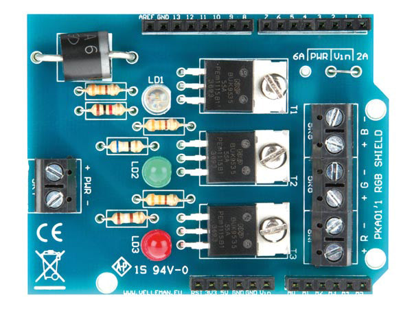shield RGB Arduino junior 68 x 53 mm blauw