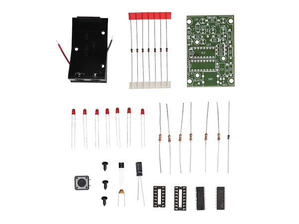 soldeerkit elektronische dobbelsteen 42 x 60mm 9V groen