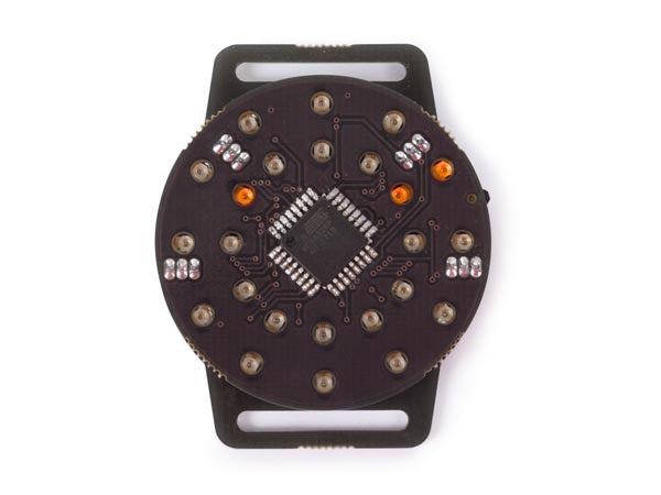 soldeerkit horloge led 35 x 9,6 mm synthetisch zwart