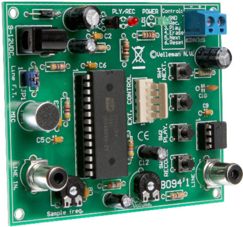 soldeerkit opname/weergavemodule 11 x 7,5 cm 9V  groen
