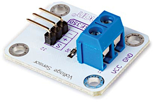 spanningssensormodule 0-25V 30 x 25 mm wit/blauw