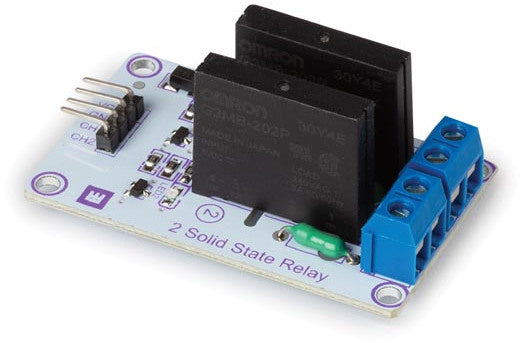 SSR-module optocoupler 5V DC 2 kanalen 55 x 33 mm