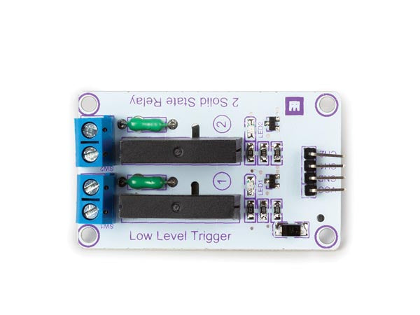 SSR-module optocoupler 5V DC 2 kanalen 55 x 33 mm