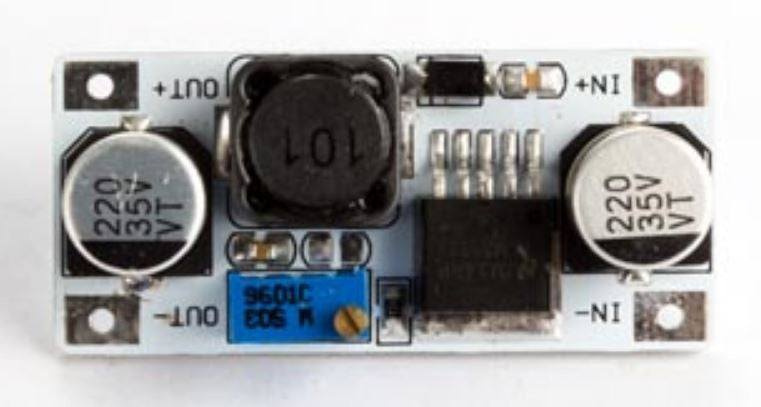 step down-spanningsregelaar module LM2596S staal zilver