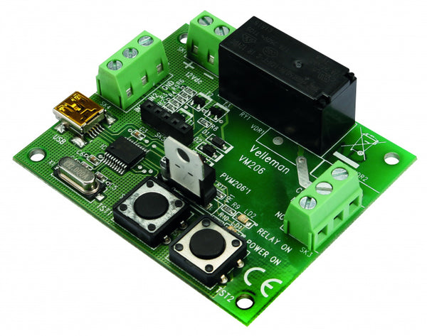 timermodule universeel USB-interface 68 x 56 mm groen