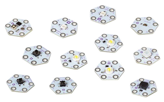voedingsmodules Microbit staal zilver 12-delig