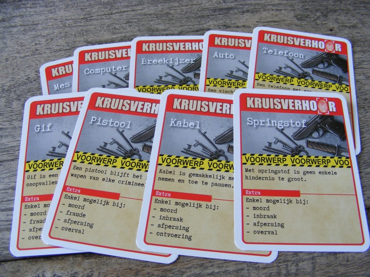 kaartspel Inspecteur Hoogstraaten: Kruisverhoor