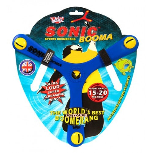 boomerang Booma Sonic 55 gram blauw 27 cm