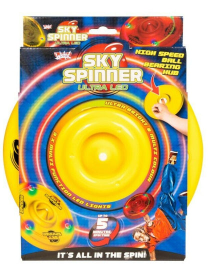frisbee Sky Spinner Led junior 24,5 cm geel