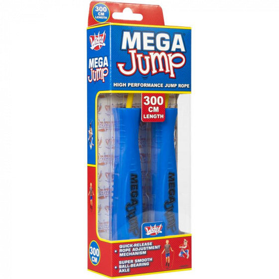 springtouw Mega junior 3 meter blauw/geel
