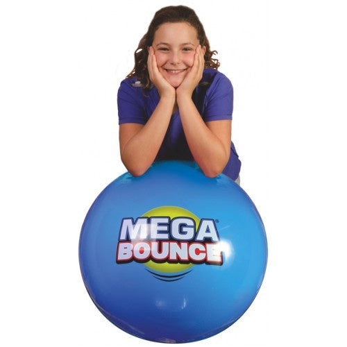 stuiterbal Mega Bounce Junior 1,4 meter blauw 400 gram