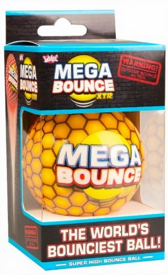 stuiterbal Mega Bounce XTR 7 cm rubber geel/wit