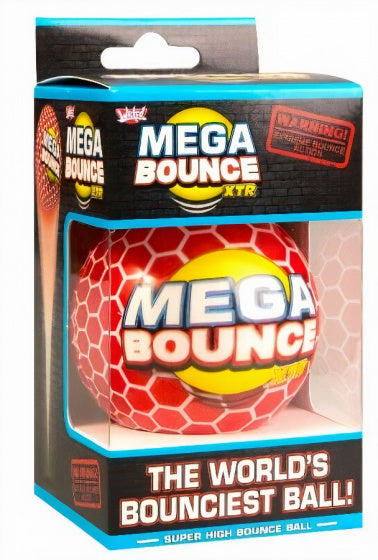 stuiterbal Mega Bounce XTR 7 cm rubber rood/wit