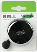 Fietsbel Widek staal met kunststof klepel - chroom (op kaart)