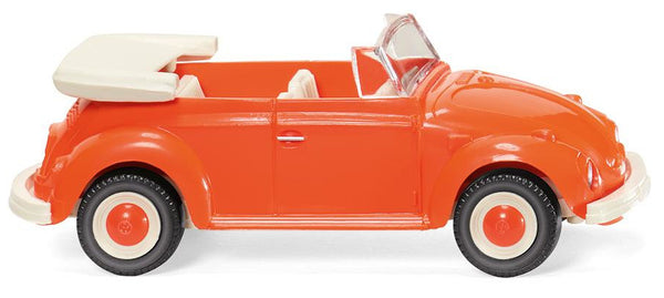 minatuurauto VW Kever Cabrio 1:87 oranje/crème
